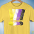 Nonbinary Pride Grunge Exclamation Points Premium Unisex T-Shirt - Yellow